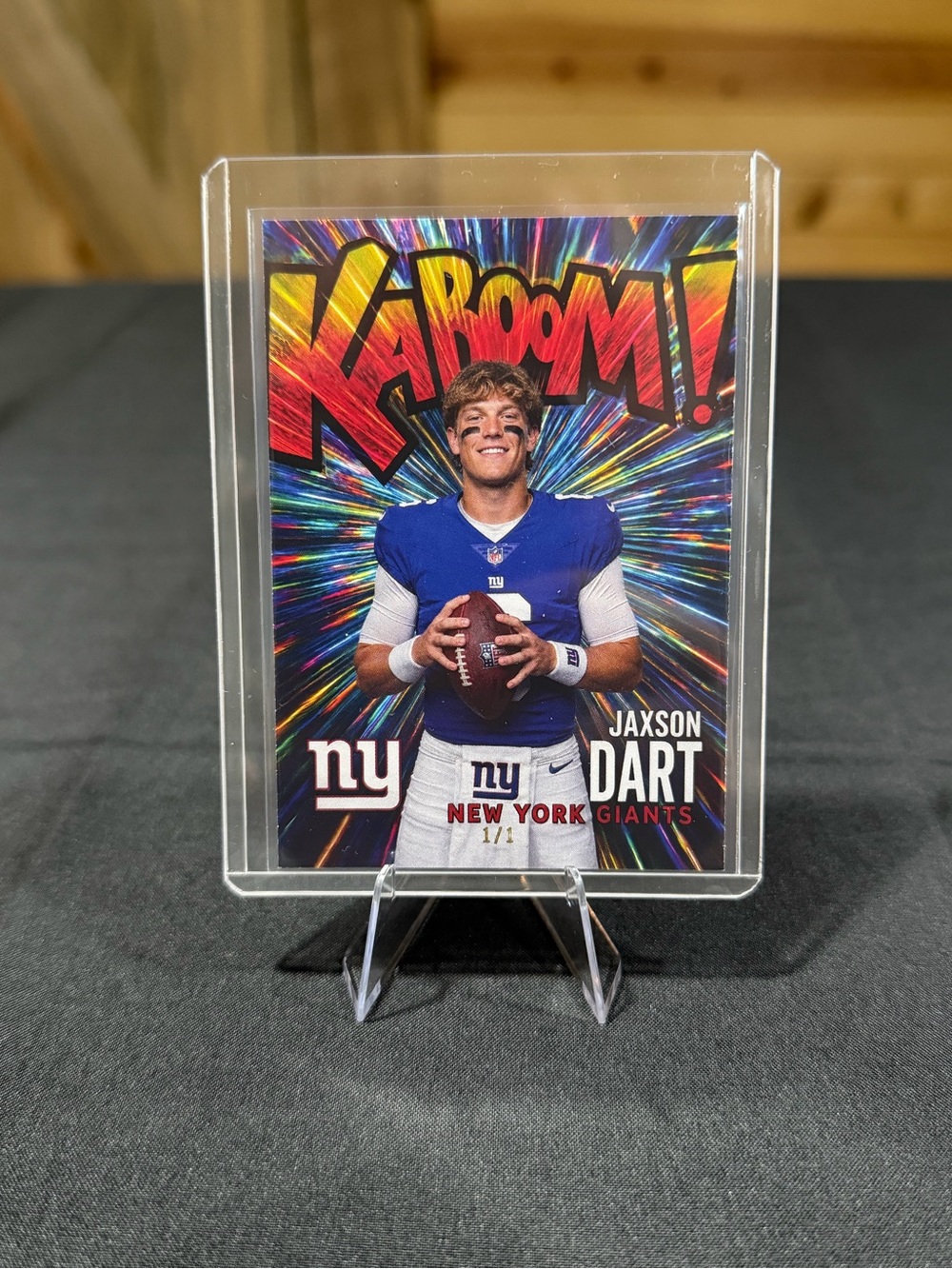 Jaxson Dart "Fire Squad! / Kaboom!” New York Giants Custom Football Card
